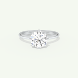 2.0 CT Round Cut Solitaire Lab-Grown Diamond Engagement Ring