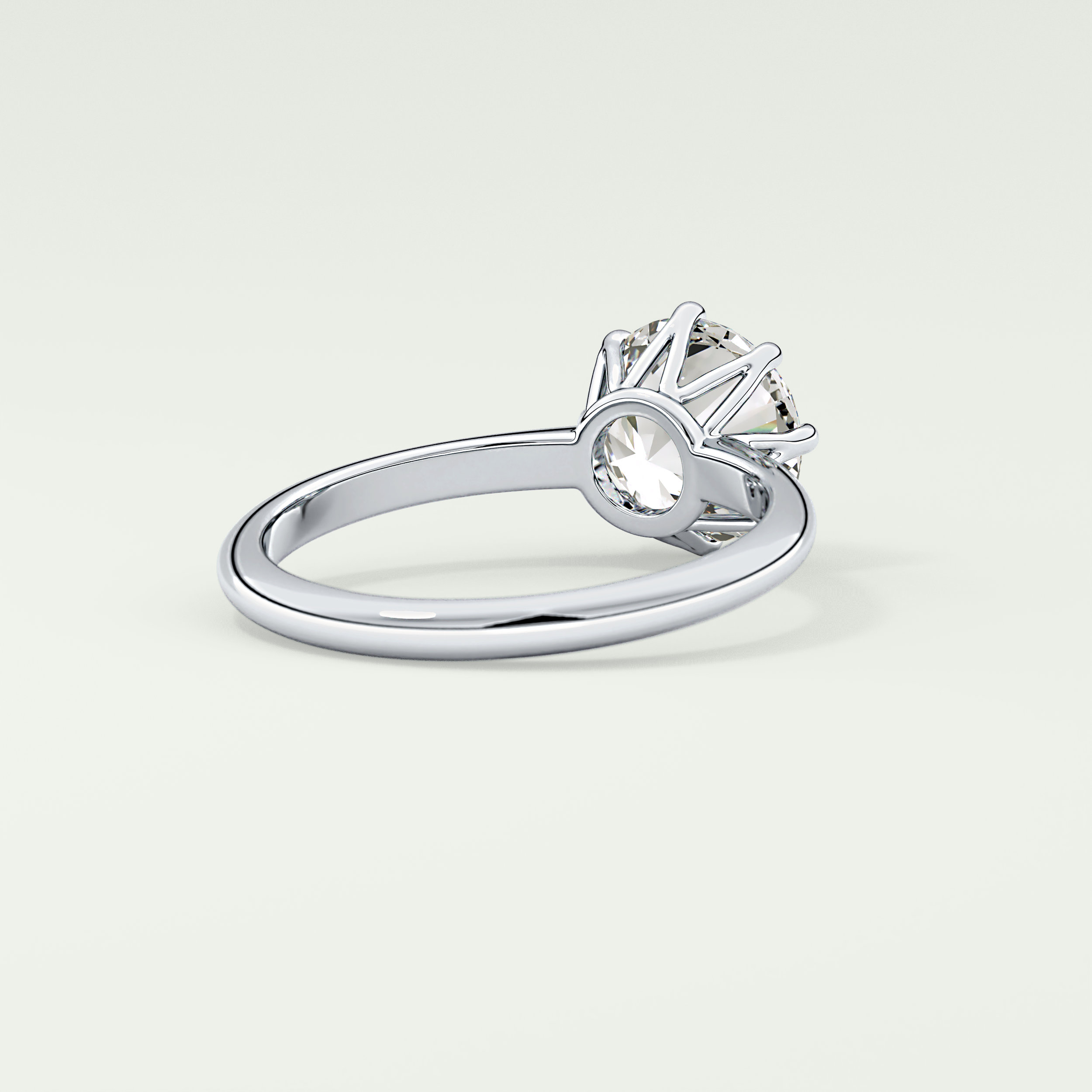 2.0 CT Round Cut Lab Grown Diamond Engagement Ring