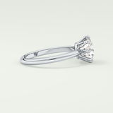 2.0 CT Round Cut Lab Grown Diamond Engagement Ring