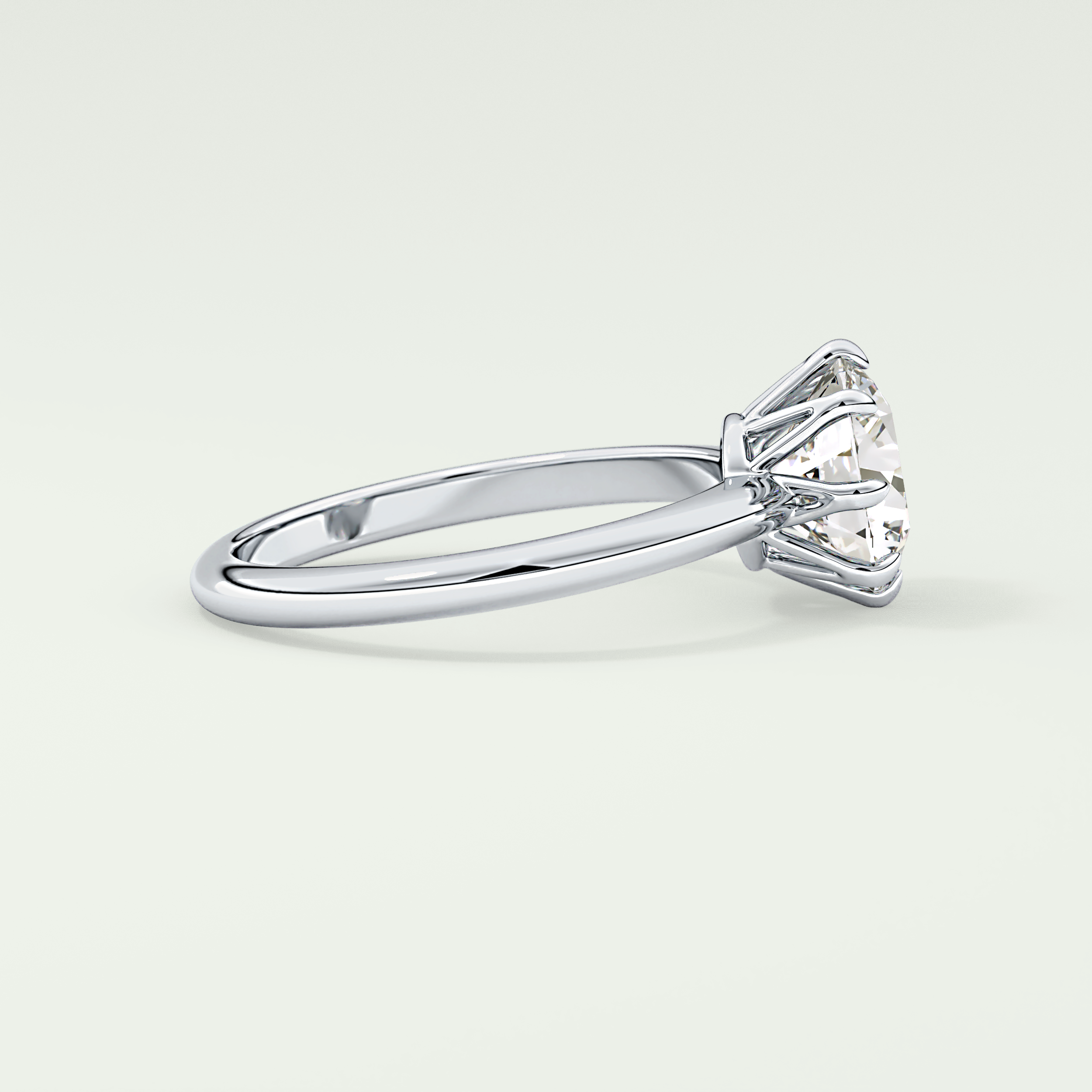 2.0 CT Round Cut Lab Grown Diamond Engagement Ring