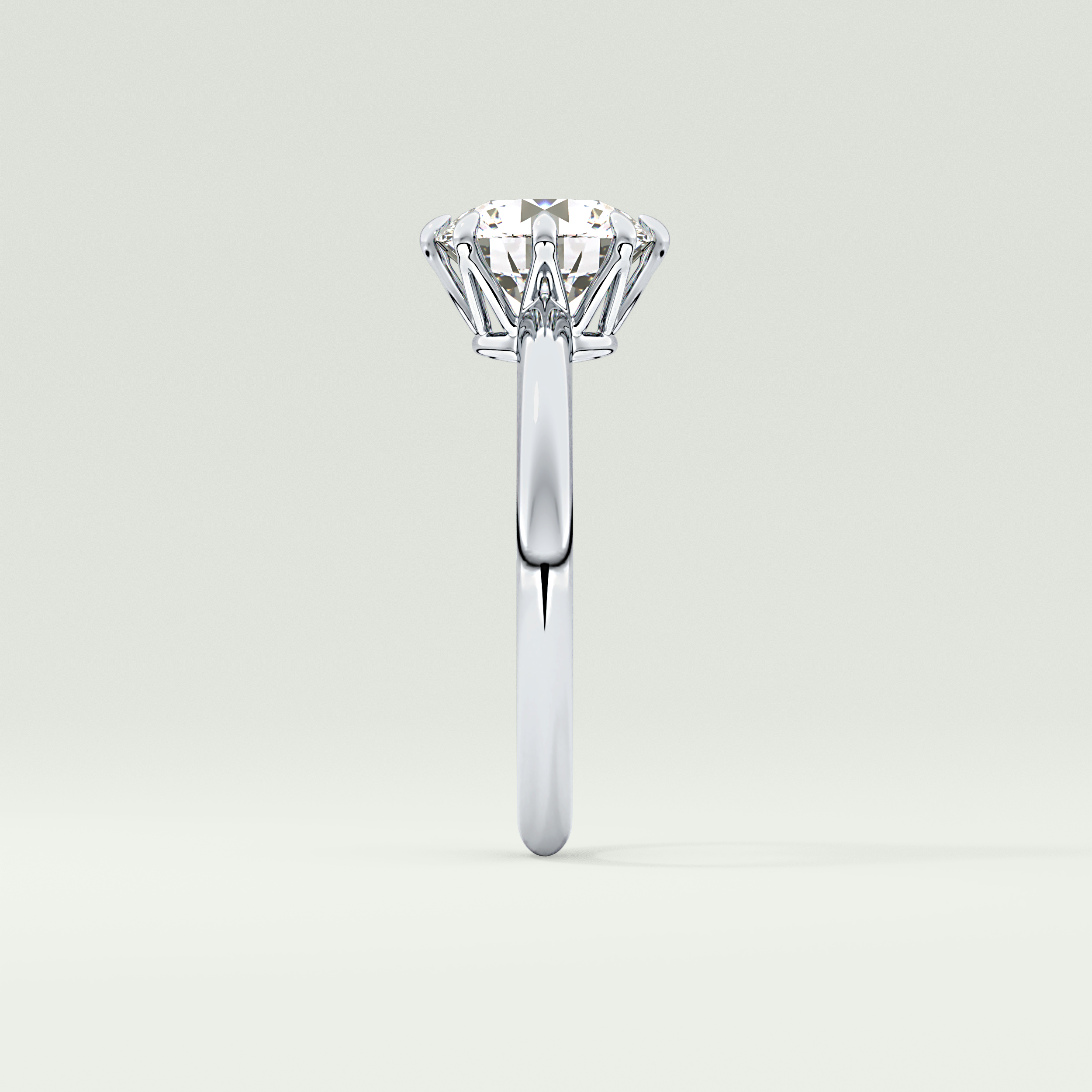 2.0 CT Round Cut Lab Grown Diamond Engagement Ring