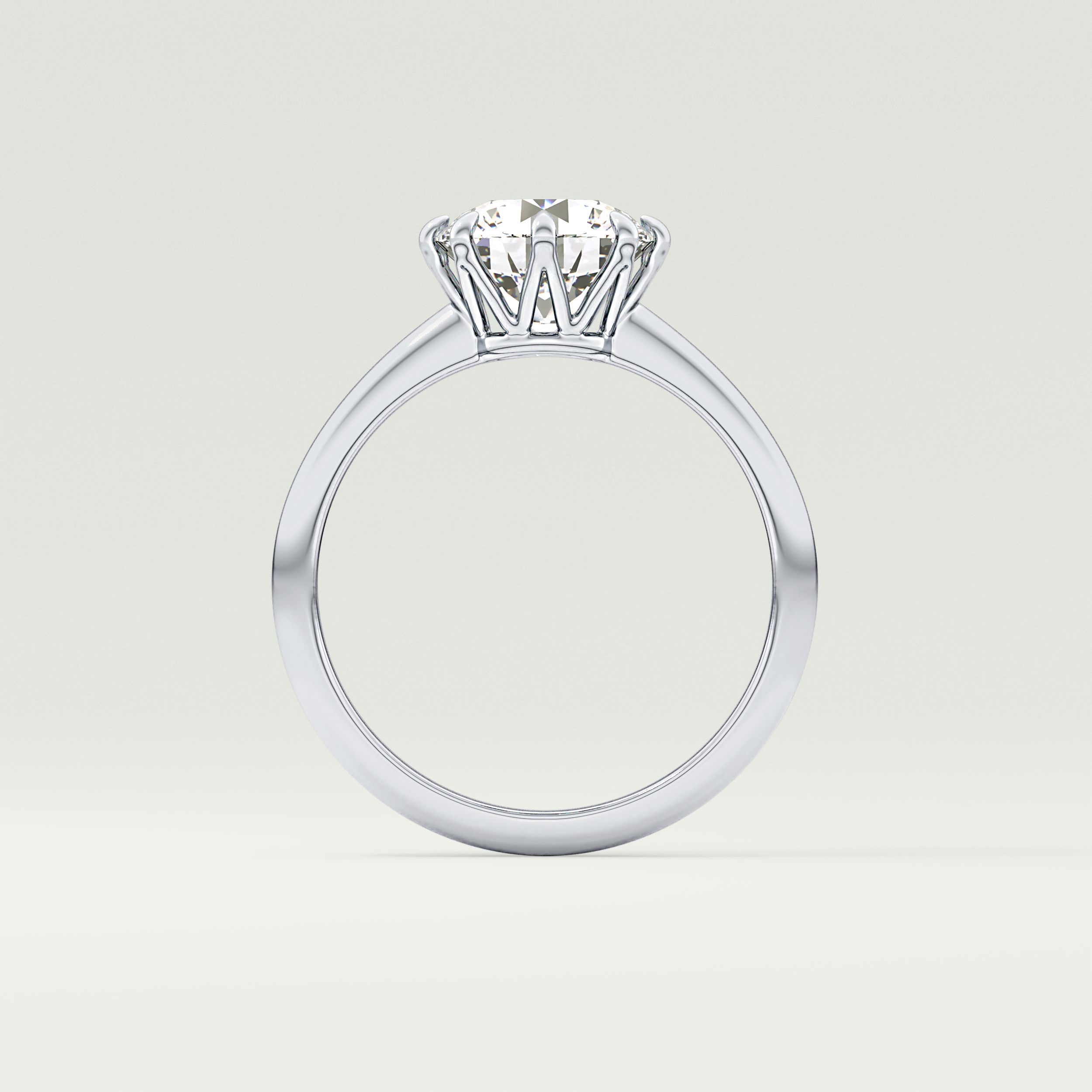 2.0 CT Round Cut Lab Grown Diamond Engagement Ring