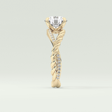 2.0 CT Round Cut Split Shank CVD Engagement Ring
