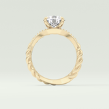 2.0 CT Round Cut Split Shank CVD Engagement Ring