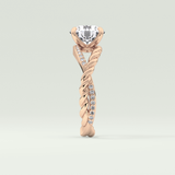 2.0 CT Round Cut Split Shank CVD Engagement Ring