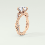 2.0 CT Round Cut Split Shank CVD Engagement Ring