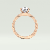 2.0 CT Round Cut Split Shank CVD Engagement Ring