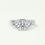 2.0 CT Round Cut Split Shank CVD Engagement Ring