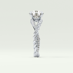 2.0 CT Round Cut Split Shank CVD Engagement Ring