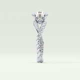 2.0 CT Round Cut Split Shank CVD Engagement Ring