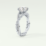 2.0 CT Round Cut Split Shank CVD Engagement Ring