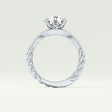 2.0 CT Round Cut Split Shank CVD Engagement Ring