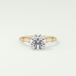 2.0 CT  Round Cut Hidden Halo & Pave  Moissanite Engagement Ring 1