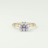 2.0 CT  Round Cut Hidden Halo & Pave  Moissanite Engagement Ring 1