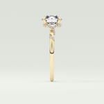 2.0 CT  Round Cut Hidden Halo & Pave  Moissanite Engagement Ring 4