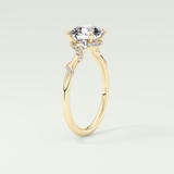 2.0 CT  Round Cut Hidden Halo & Pave  Moissanite Engagement Ring 5