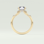 2.0 CT  Round Cut Hidden Halo & Pave  Moissanite Engagement Ring 6