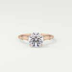 2.0 CT Round Cut Hidden Halo Lab-Grown Diamond Engagement Ring