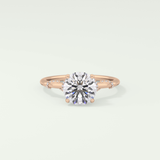 2.0 CT  Round Cut Hidden Halo & Pave  Moissanite Engagement Ring 7