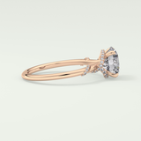2.0 CT  Round Cut Hidden Halo & Pave  Moissanite Engagement Ring 9