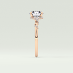 2.0 CT  Round Cut Hidden Halo & Pave  Moissanite Engagement Ring 10