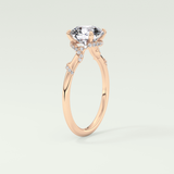 2.0 CT  Round Cut Hidden Halo & Pave  Moissanite Engagement Ring 11
