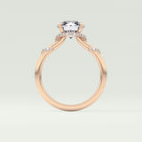 2.0 CT  Round Cut Hidden Halo & Pave  Moissanite Engagement Ring 12
