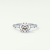 2.0 CT  Round Cut Hidden Halo & Pave  Moissanite Engagement Ring 13