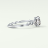 2.0 CT  Round Cut Hidden Halo & Pave  Moissanite Engagement Ring 15
