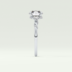 2.0 CT  Round Cut Hidden Halo & Pave  Moissanite Engagement Ring 16
