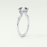 2.0 CT  Round Cut Hidden Halo & Pave  Moissanite Engagement Ring 17