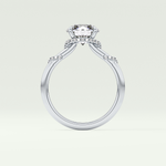 2.0 CT  Round Cut Hidden Halo & Pave  Moissanite Engagement Ring 18