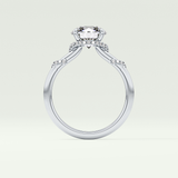 2.0 CT  Round Cut Hidden Halo & Pave  Moissanite Engagement Ring 18