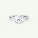 2.0 CT Round Cut Twisted Pave Lab-Grown Diamond Engagement Ring