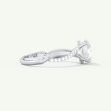 2.0 CT Round Cut Twisted Pave Lab-Grown Diamond Engagement Ring