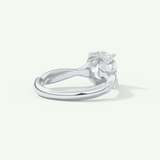 2.0 CT Round Cut Twisted Pave Lab-Grown Diamond Engagement Ring