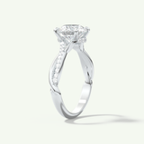 2.0 CT Round Cut Twisted Pave Lab-Grown Diamond Engagement Ring
