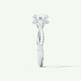 2.0 CT Round Cut Twisted Pave Lab-Grown Diamond Engagement Ring