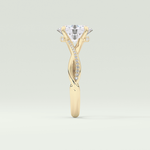 2.0 CT Oval Cut Twisted Shank Lab Grown Diamond Engagement Ring