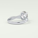 2.0 CT Oval Cut Twisted Shank Lab Grown Diamond Engagement Ring