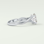 2.0 CT Oval Cut Twisted Shank Lab Grown Diamond Engagement Ring