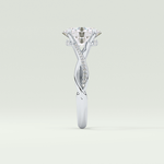 2.0 CT Oval Cut Twisted Shank Lab Grown Diamond Engagement Ring