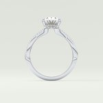2.0 CT Oval Cut Twisted Shank Lab Grown Diamond Engagement Ring
