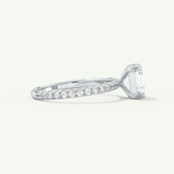 2.0 CT Asscher Cut Pave Lab-Grown Diamond Engagement Ring
