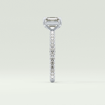 2.0 CT Asscher Cut Pave Style Lab Grown Diamond Engagement Ring