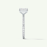 2.0 CT Asscher Cut Pave Lab-Grown Diamond Engagement Ring