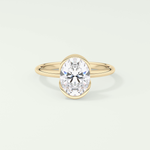 2.0 CT Oval Cut Style Lab Grown Diamond Engagement Ring