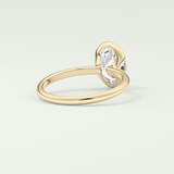 2.0 CT Oval Cut Style Lab Grown Diamond Engagement Ring
