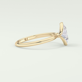 2.0 CT Oval Cut Style Lab Grown Diamond Engagement Ring