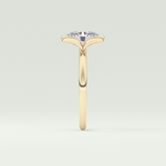 2.0 CT Oval Cut Style Lab Grown Diamond Engagement Ring